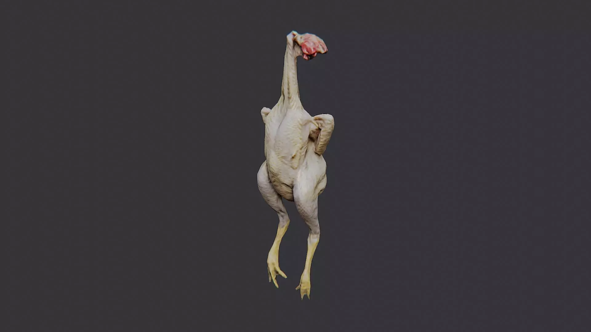 Butchered Chicken Prop Figure Low-poly 3D model_2