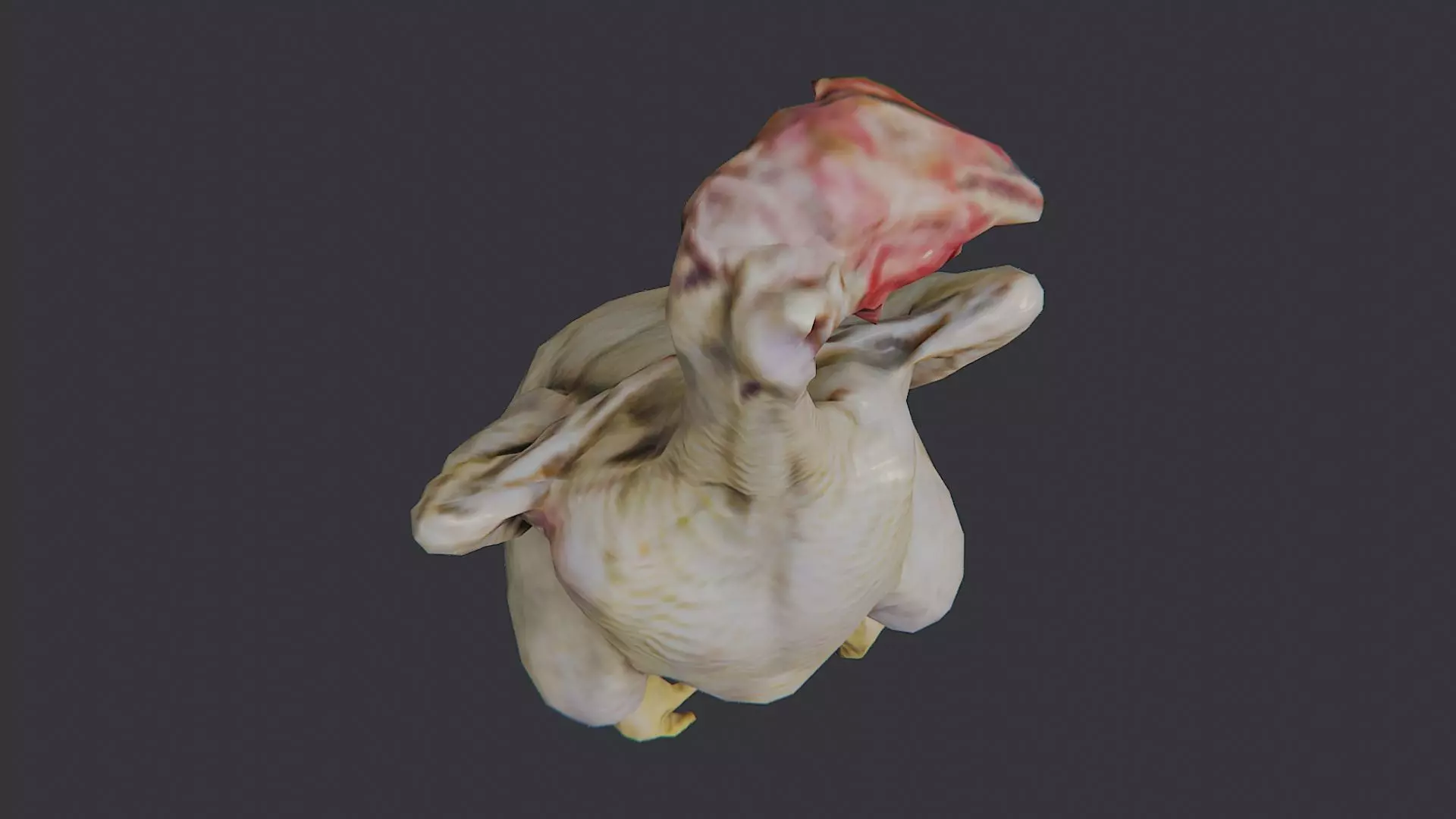 Butchered Chicken Prop Figure Low-poly 3D model_4