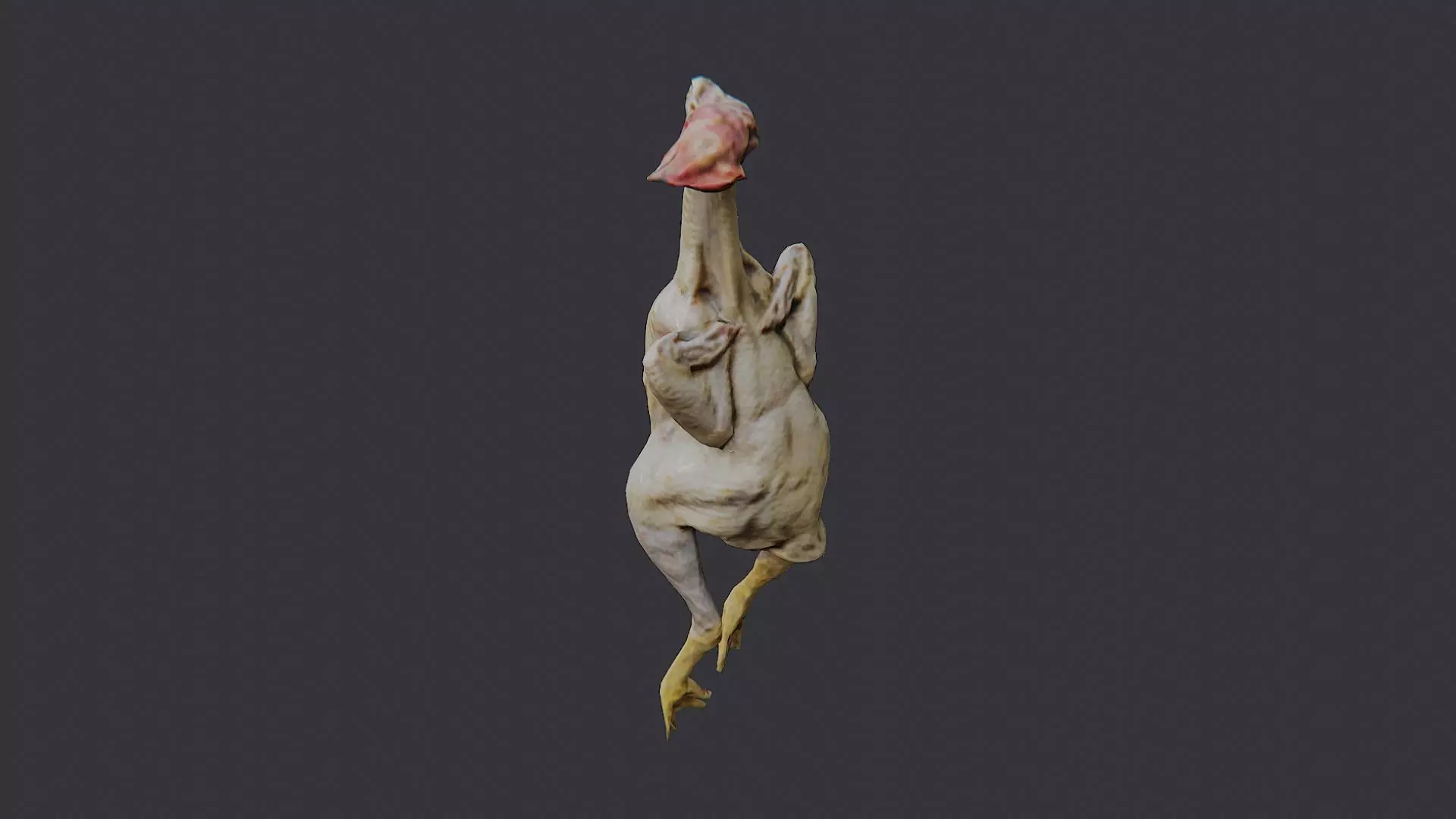 Butchered Chicken Prop Figure Low-poly 3D model_3
