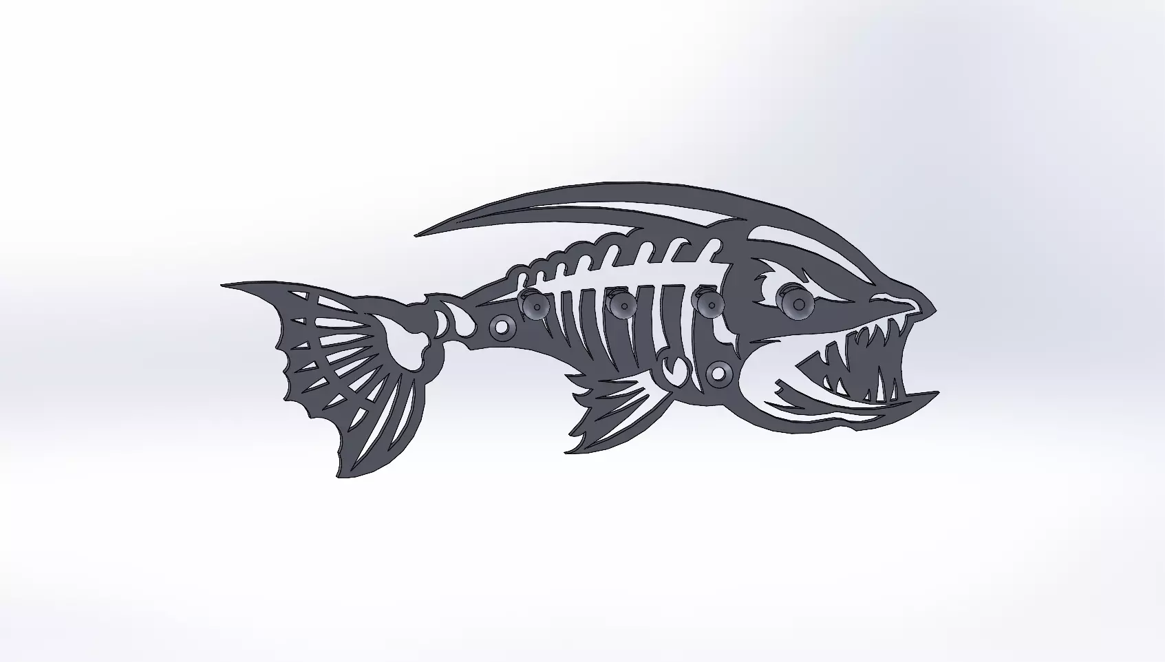 Angry Fish Belt Holder Free 3D print model