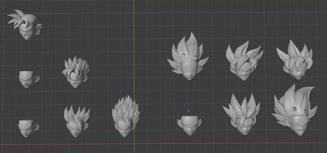 Gohan and Goku Head Sculpts - Free - Please Use Responsibly Free 3D print model_0