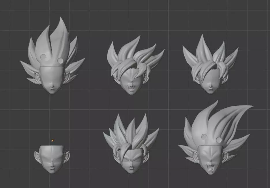 Gohan and Goku Head Sculpts - Free - Please Use Responsibly Free 3D print model_2