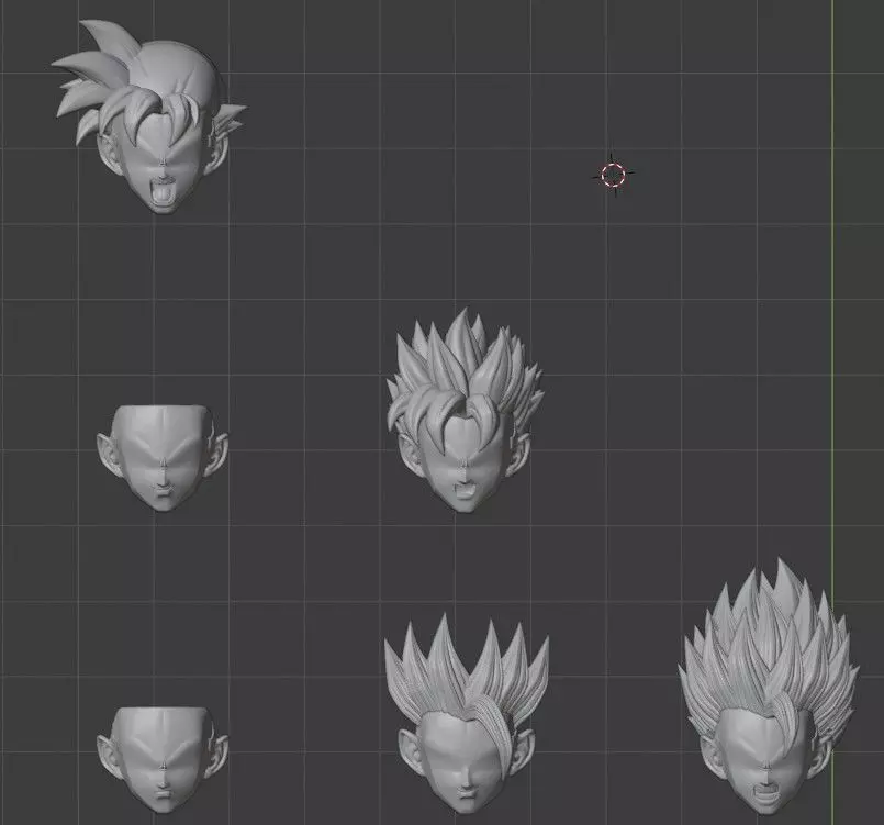 Gohan and Goku Head Sculpts - Free - Please Use Responsibly Free 3D print model_1