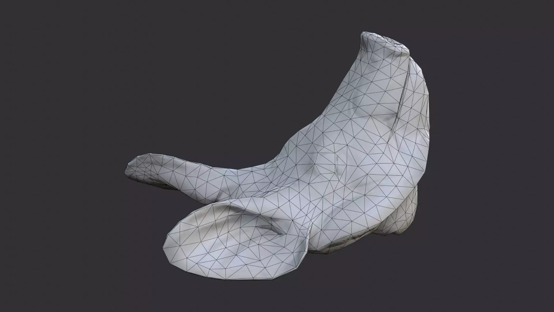 Pig Head Bust Prop for Display Low-poly 3D model_7