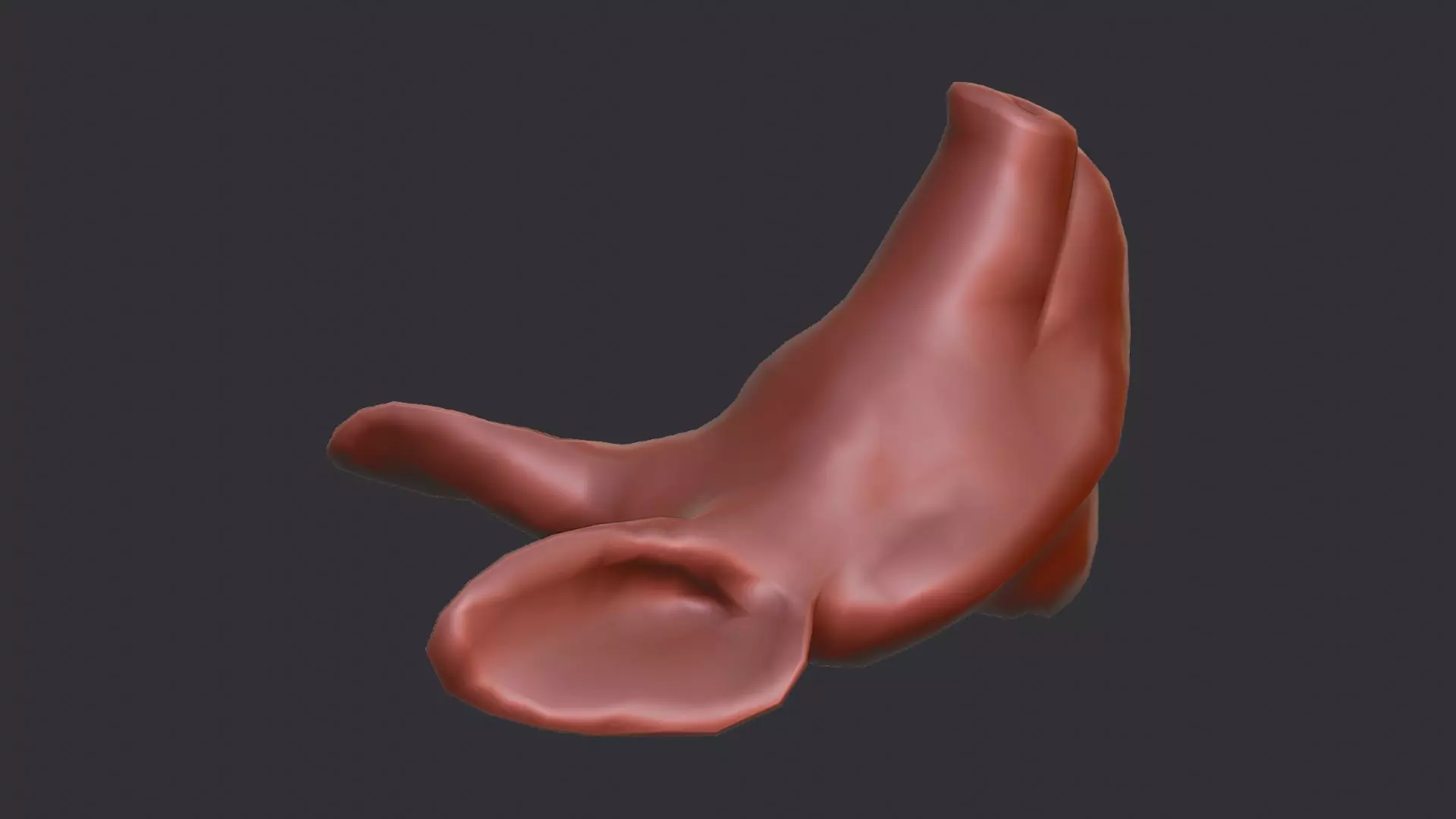 Pig Head Bust Prop for Display Low-poly 3D model_6