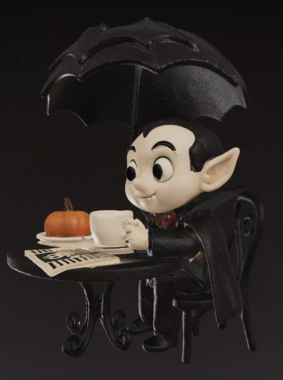 The Vampires Coffee Corner 3D Printable Miniature STL Model 3D model_4