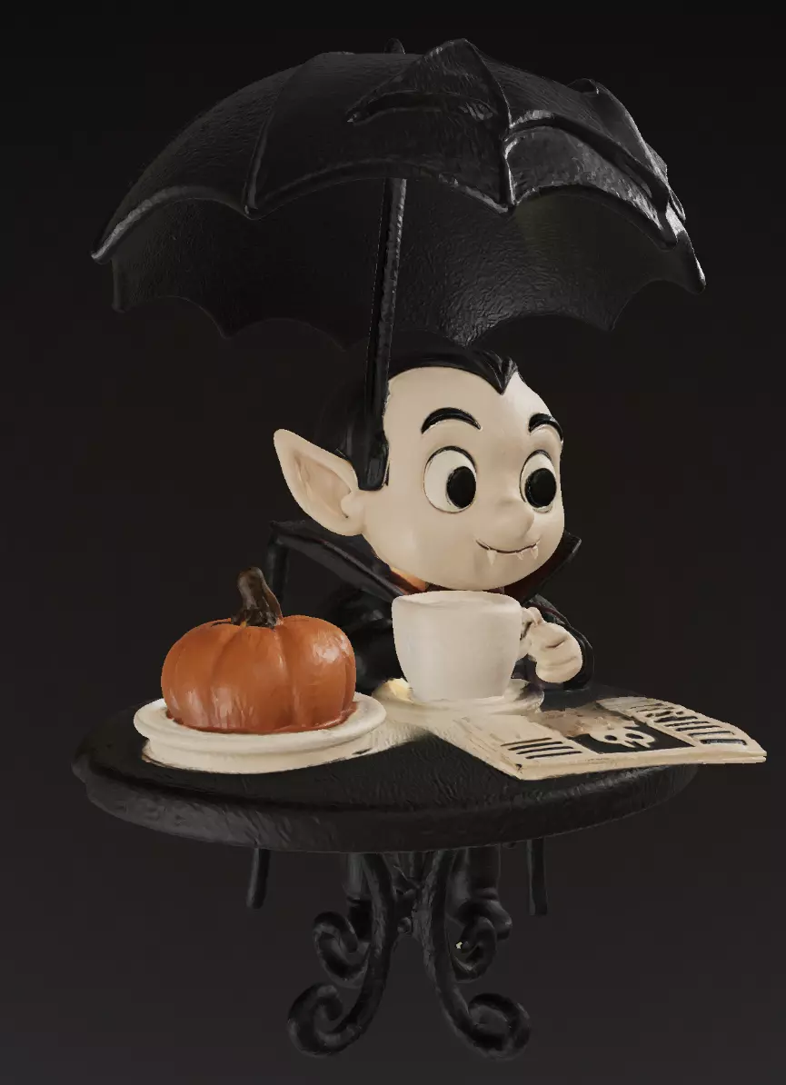 The Vampires Coffee Corner 3D Printable Miniature STL Model 3D model_2