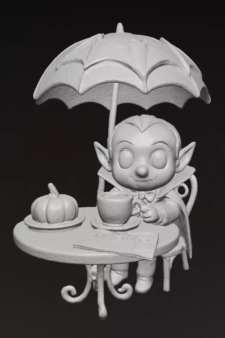 The Vampires Coffee Corner 3D Printable Miniature STL Model 3D model_3