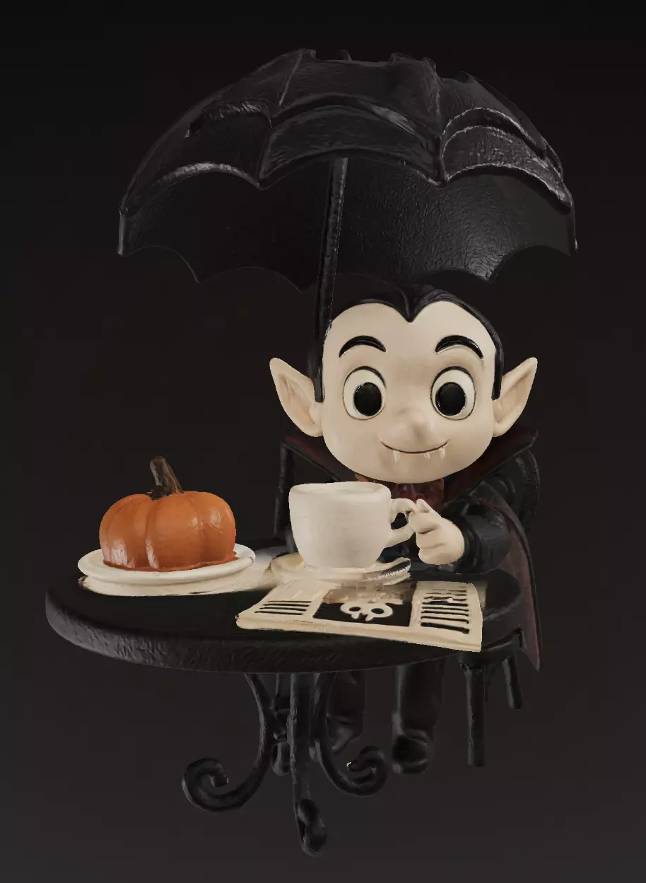 The Vampires Coffee Corner 3D Printable Miniature STL Model 3D model_6