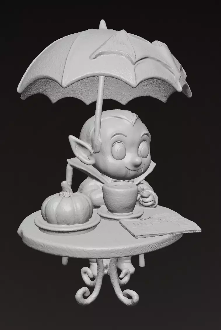 The Vampires Coffee Corner 3D Printable Miniature STL Model 3D model_7