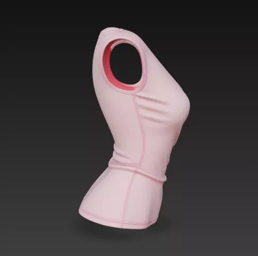 Pink Wrap-Front Sleeveless Ladies Top 3D Model 3D model_4
