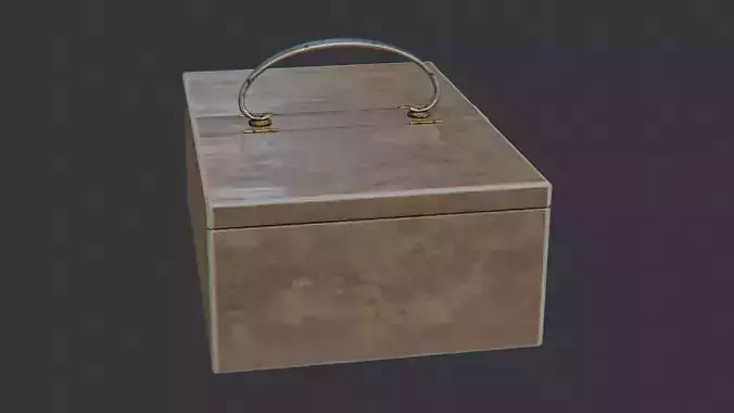 Rustic Cigar Box with Metal Handle