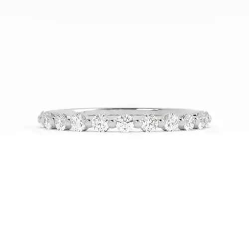 Round Diamond Anniversary wedding band 3DM with rendering