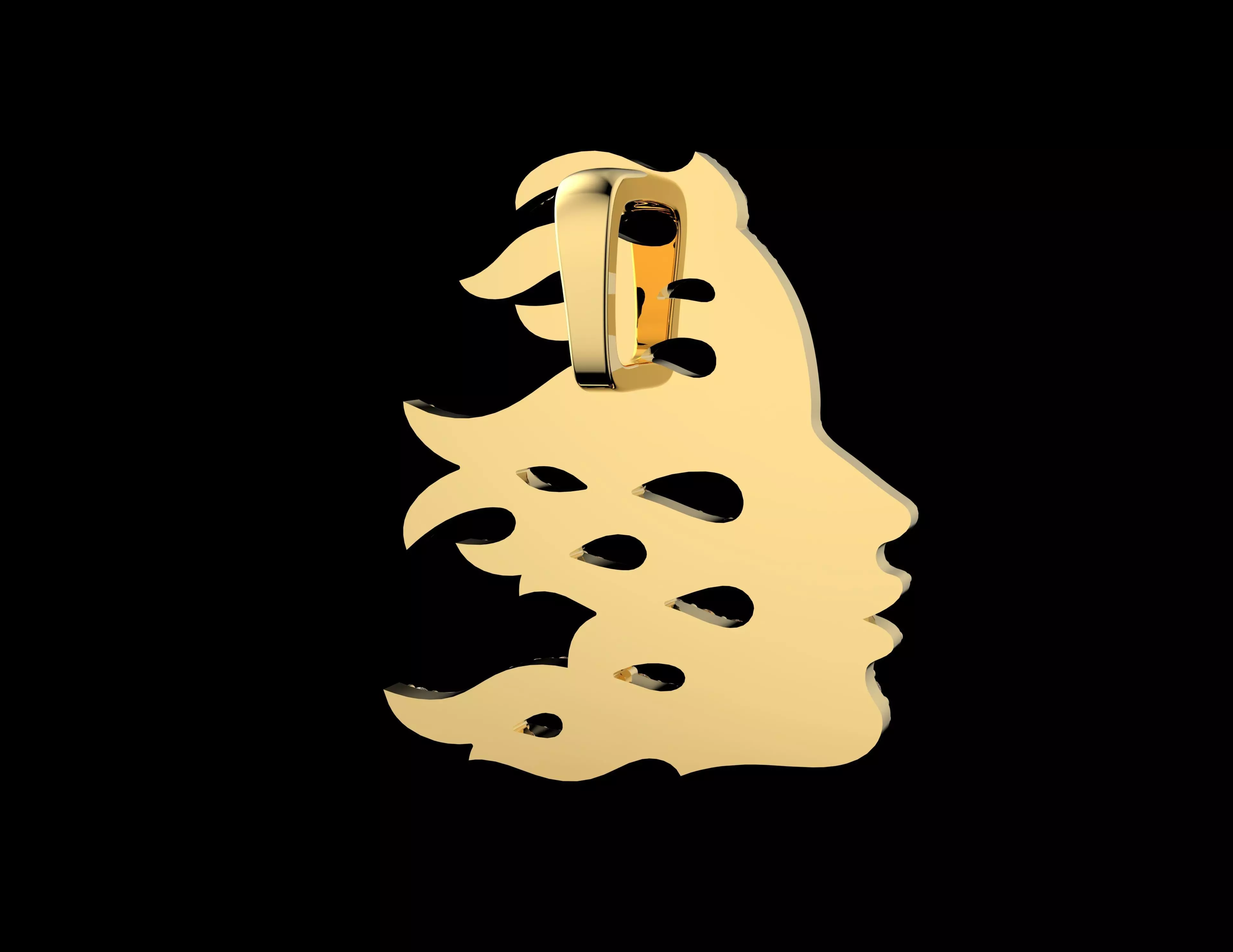 Gold N1536 3D print model_3