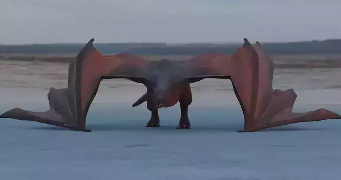 Wyvern-Fully Rigged Dragon Low-poly 3D model  Wyvern-Fully Rigged Dragon Low-poly 3D model