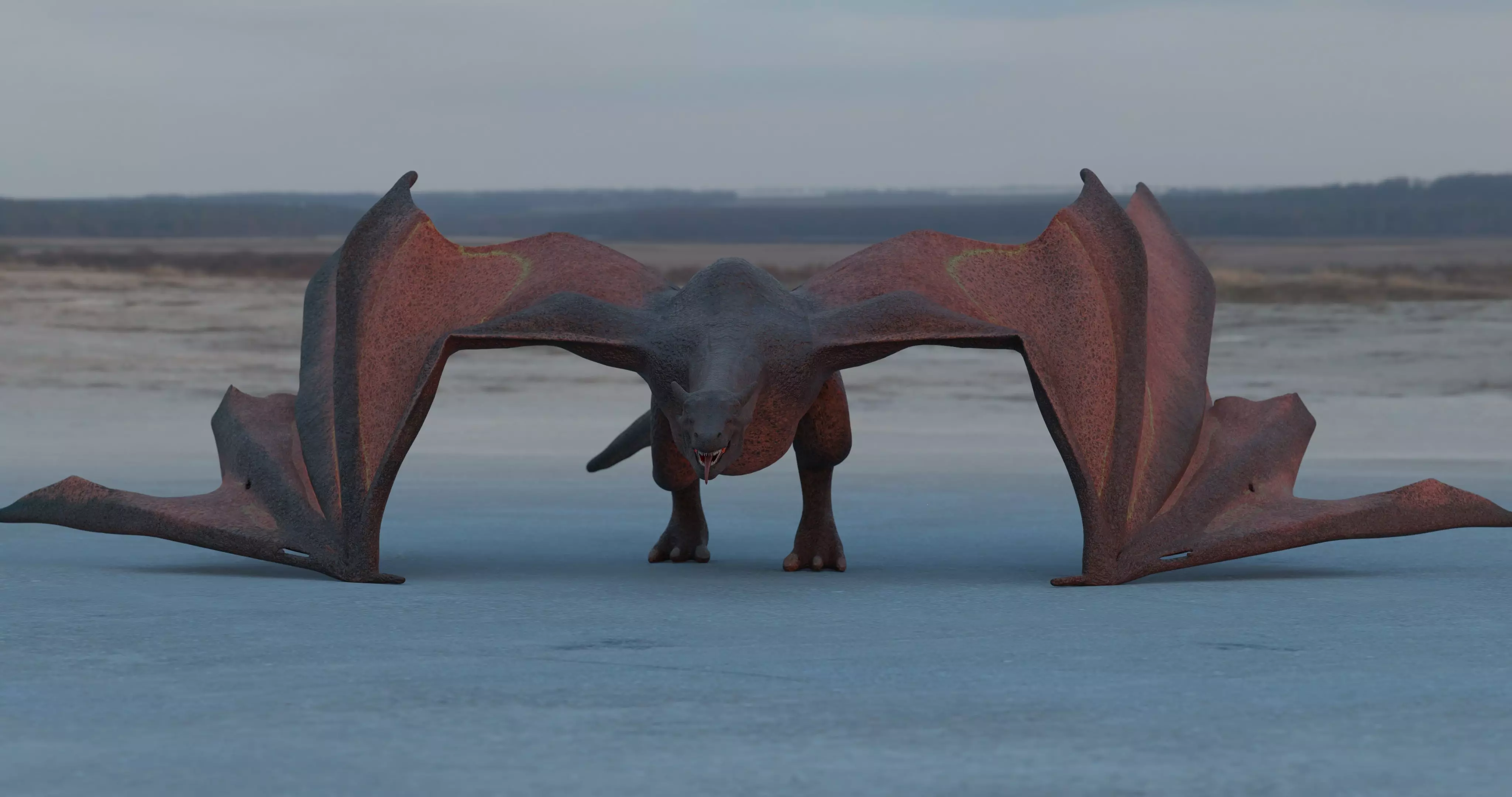 Wyvern-Fully Rigged Dragon Low-poly 3D model_0