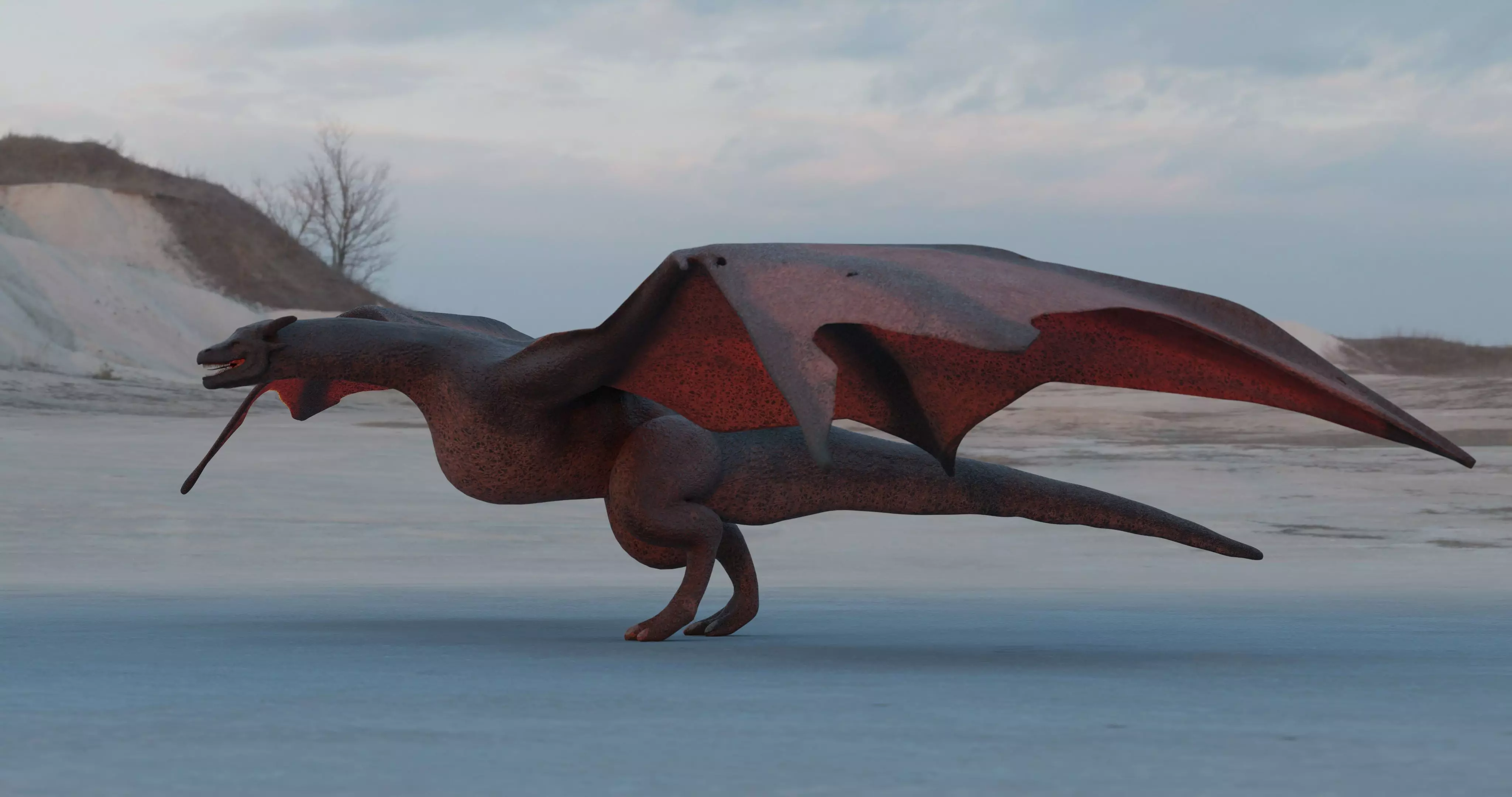 Wyvern-Fully Rigged Dragon Low-poly 3D model_2