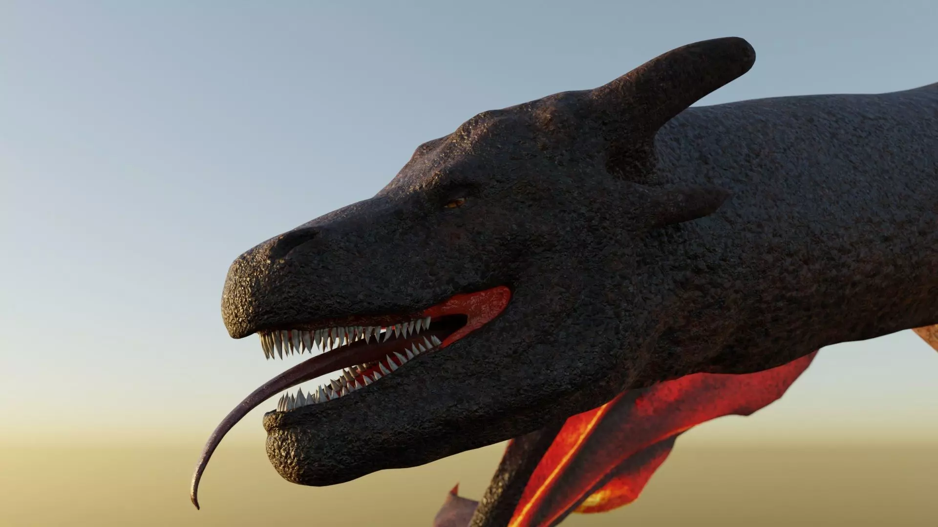 Wyvern-Fully Rigged Dragon Low-poly 3D model_5