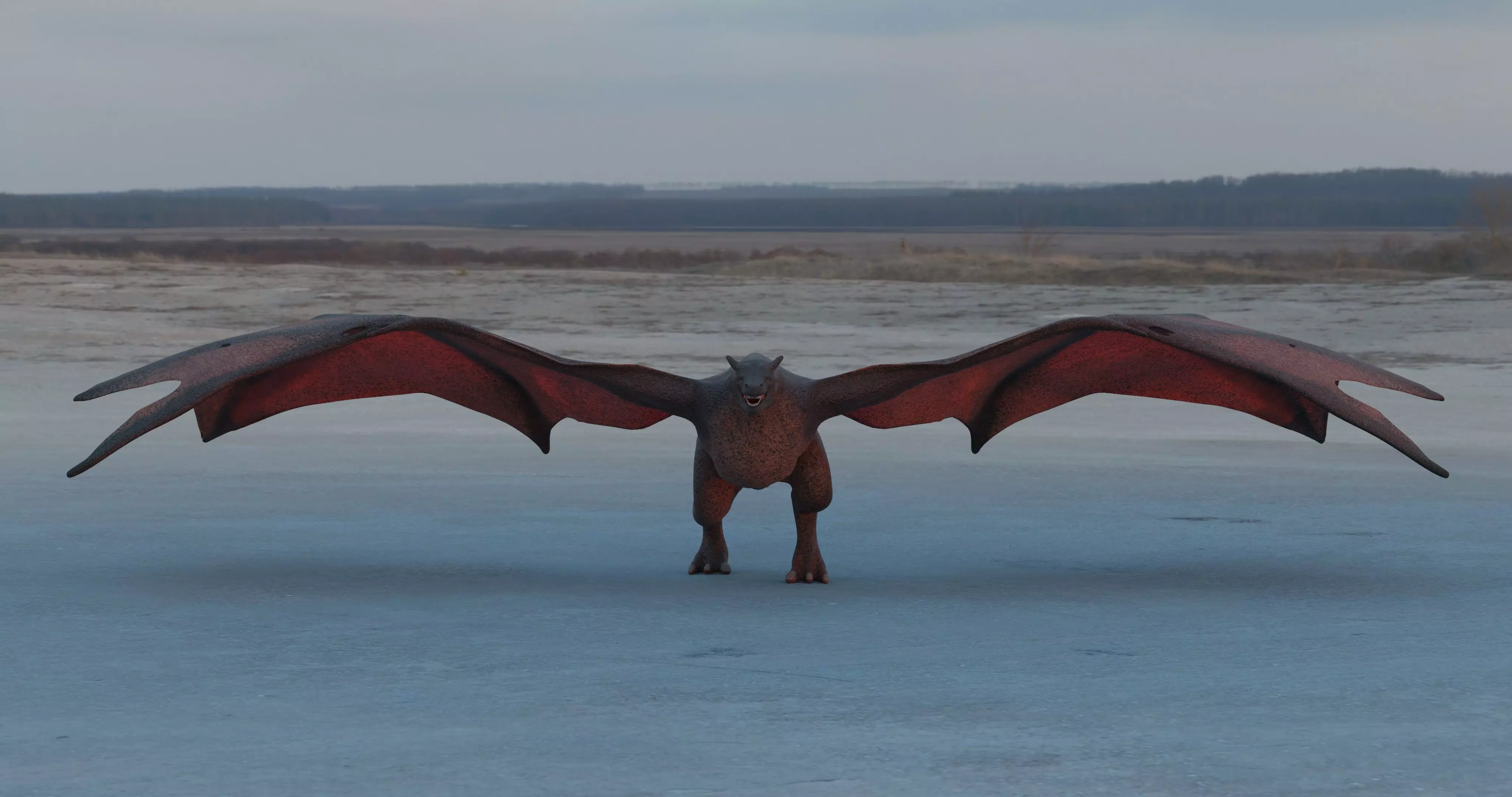 Wyvern-Fully Rigged Dragon Low-poly 3D model_4