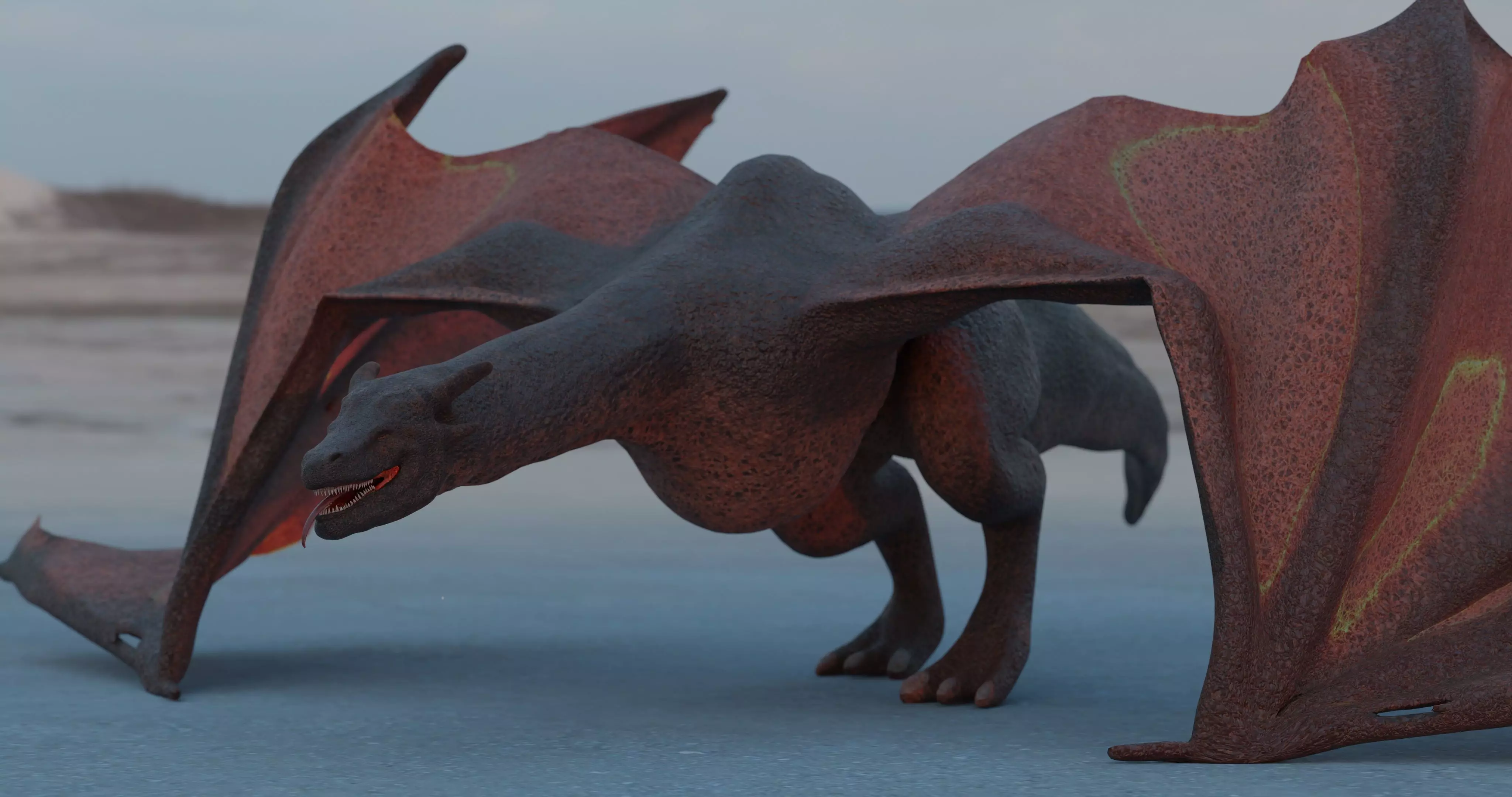 Wyvern-Fully Rigged Dragon Low-poly 3D model_3