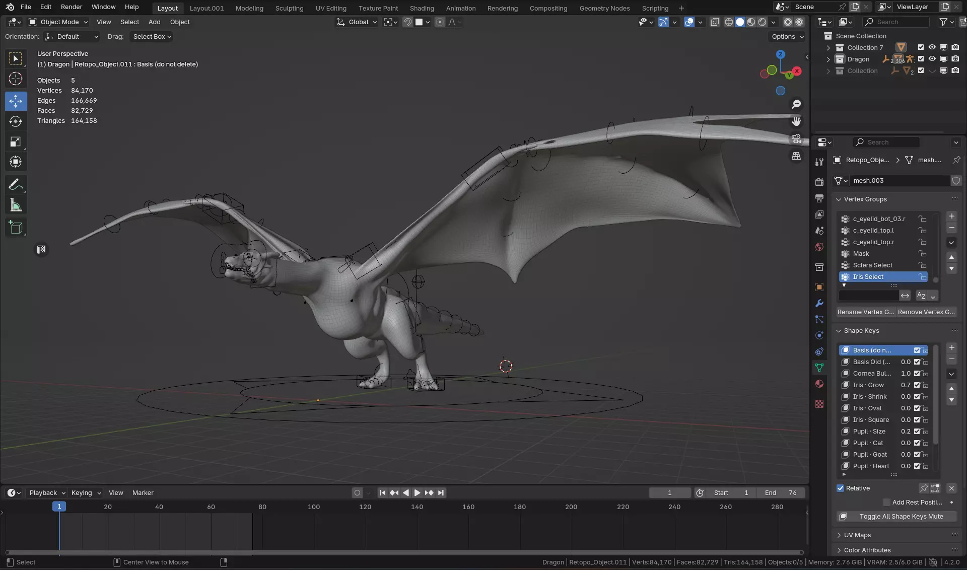 Wyvern-Fully Rigged Dragon Low-poly 3D model_18