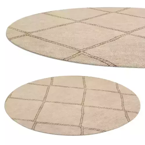 Loha Rug Burunt Caramel round