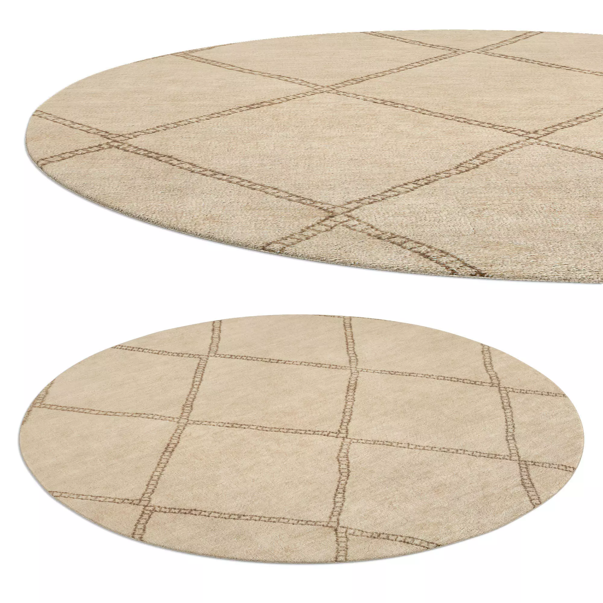 Loha Rug Burunt Caramel round 3D model