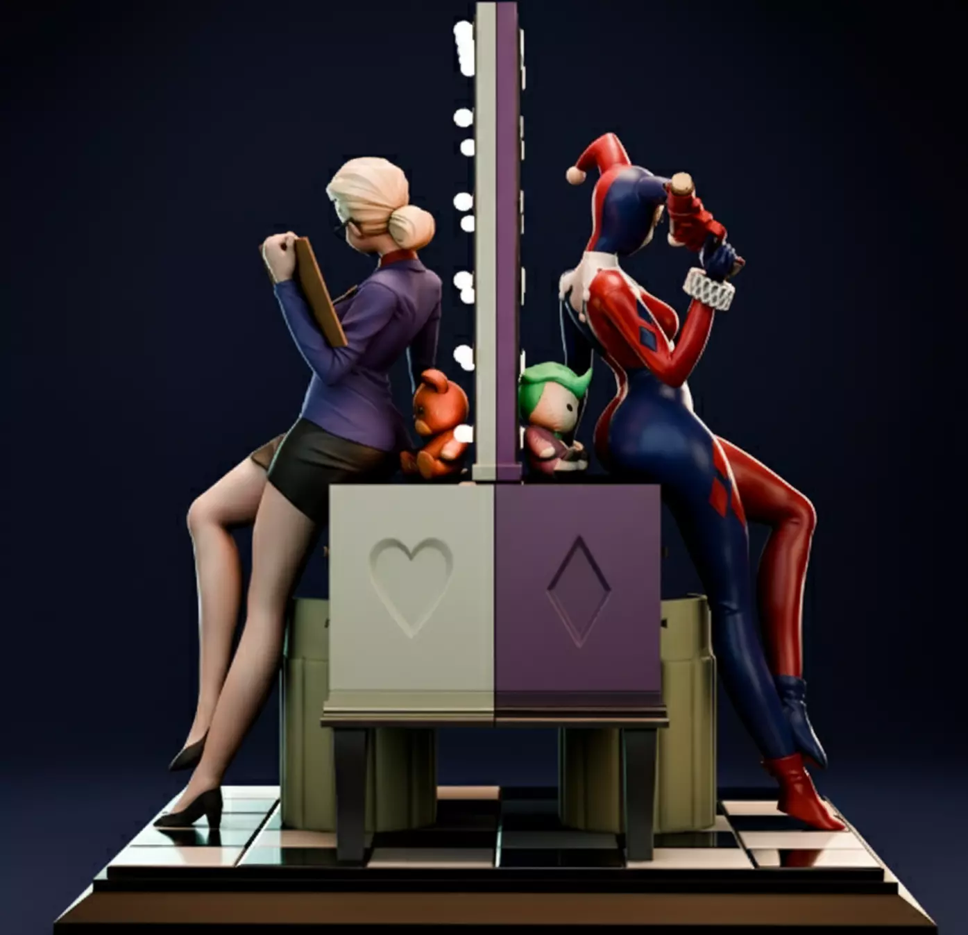 Harley Quinn 3D Model STL 3D print model_1