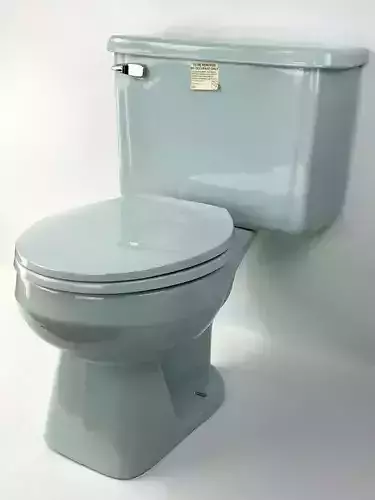 Blue 1988 Vintage Mansfield 210 Toilet 