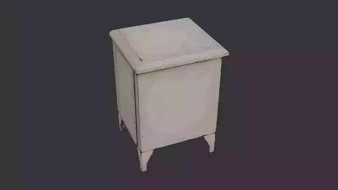 Beige rustic kitchen cabinet with single door