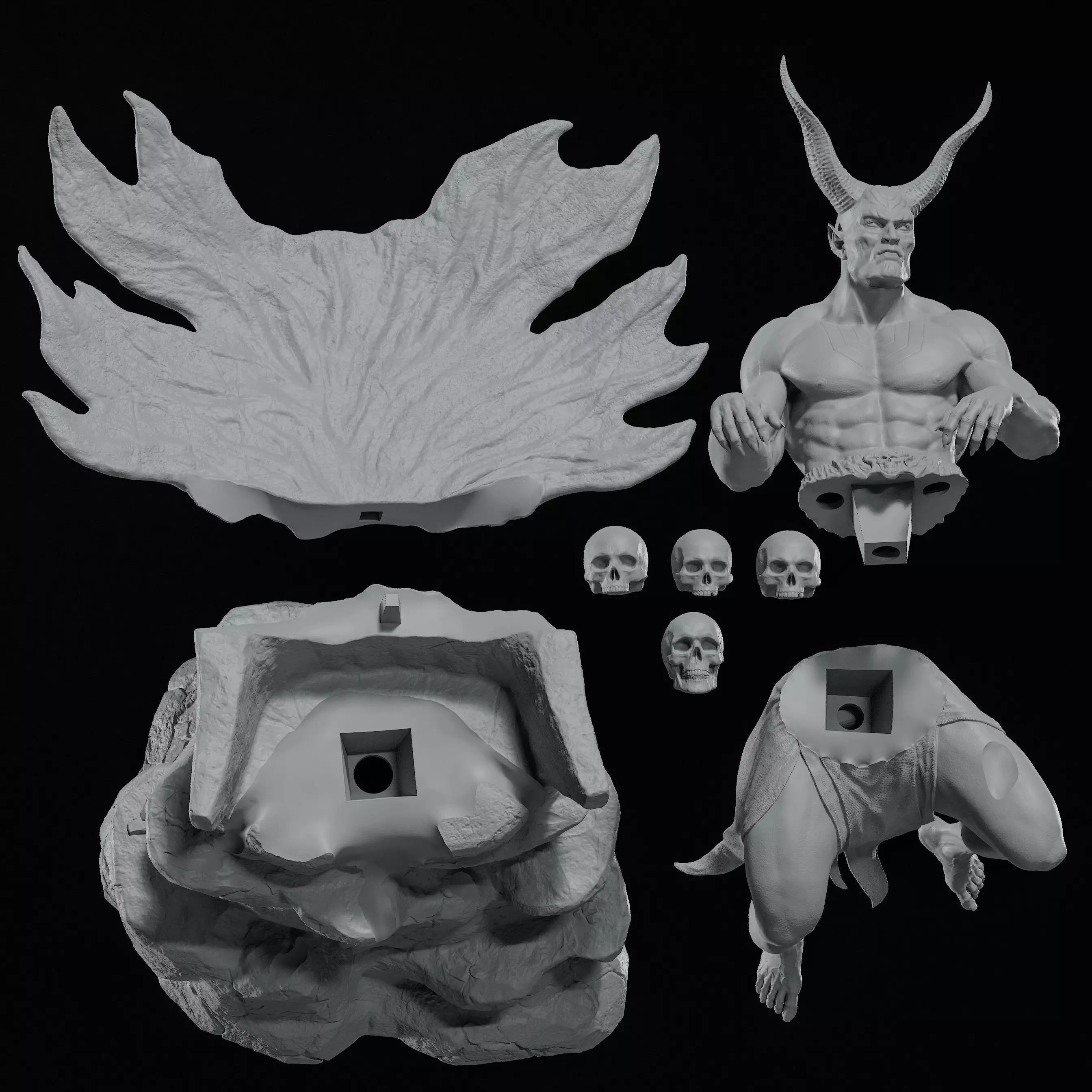 Demon 3D print model_4