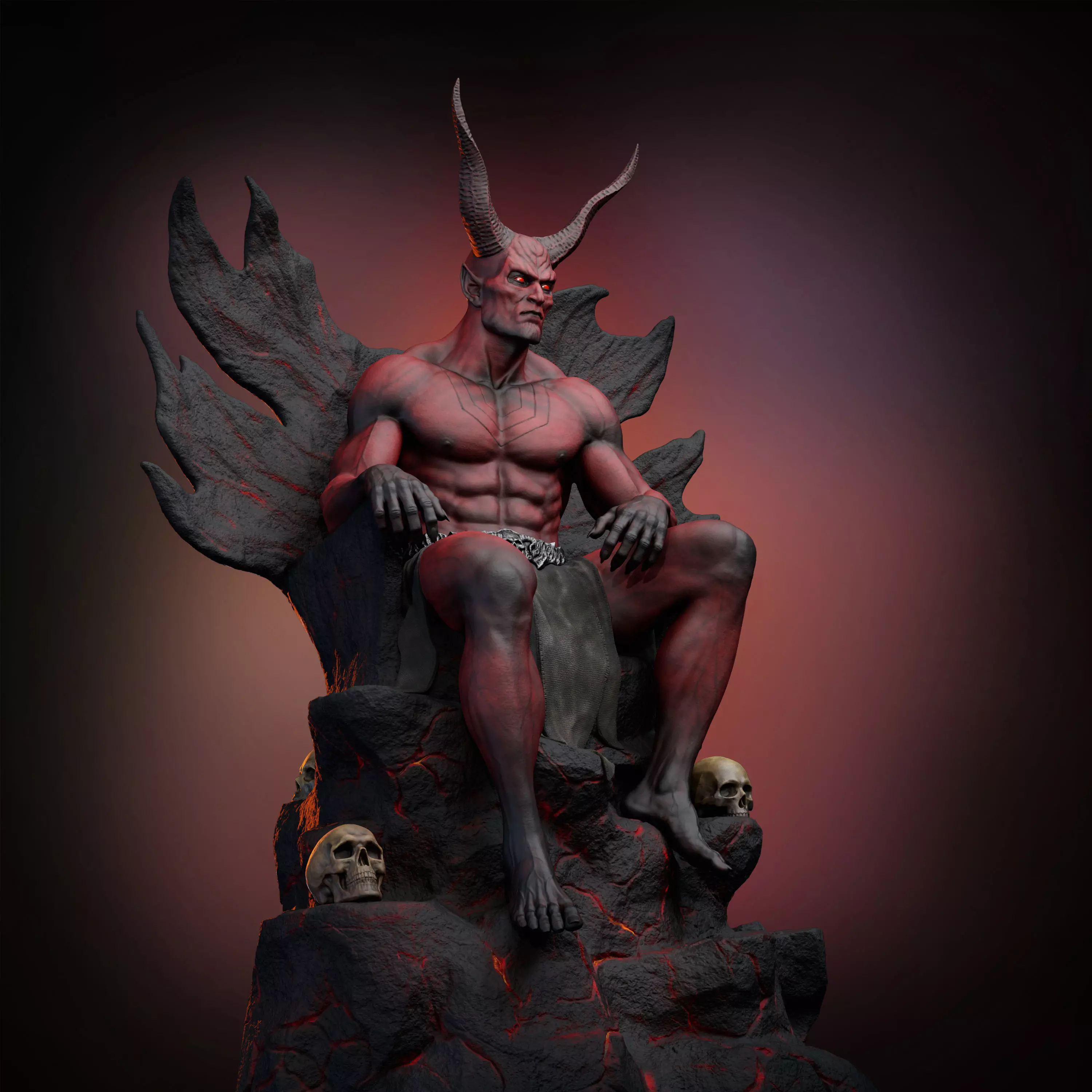 Demon 3D print model_6