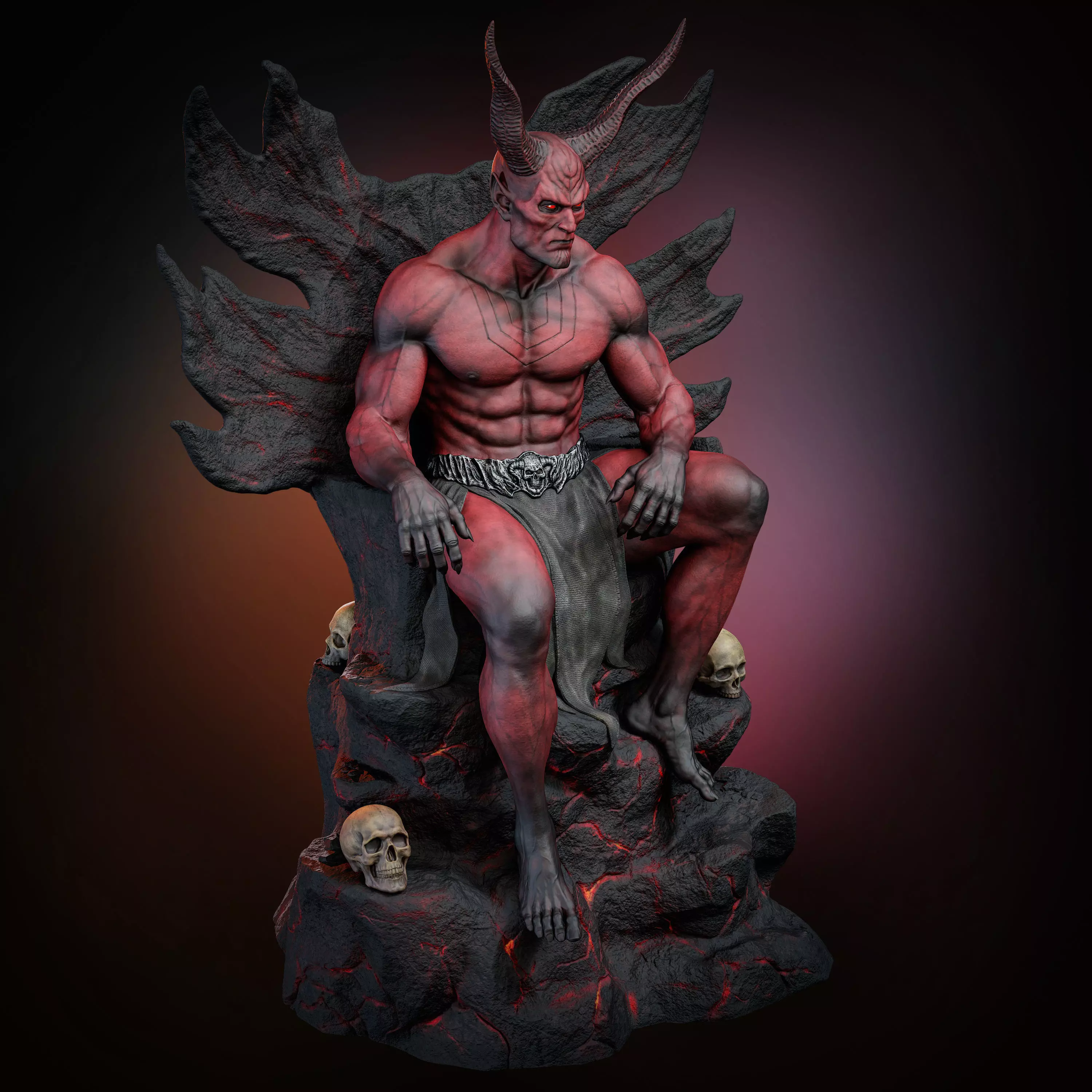 Demon 3D print model_8