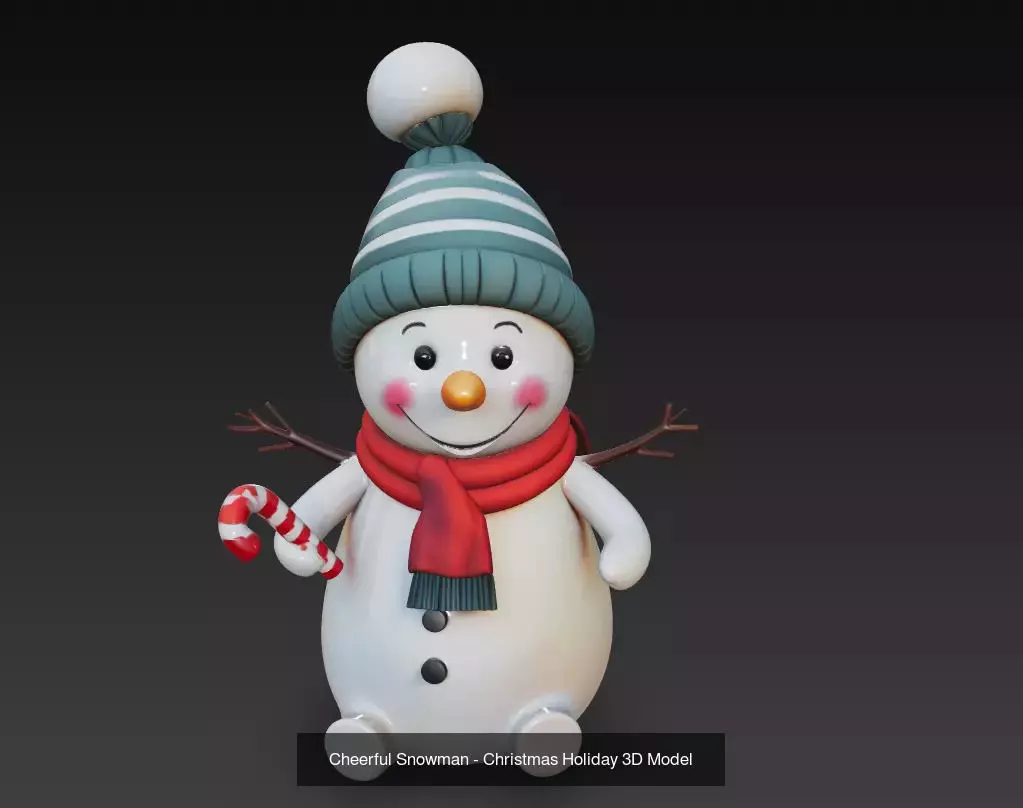 Christmas Snowman Collection - Holiday 3D Models Bundle _0