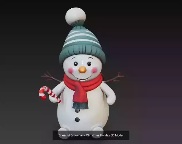 Christmas Snowman Collection - Holiday 3D Models Bundle 