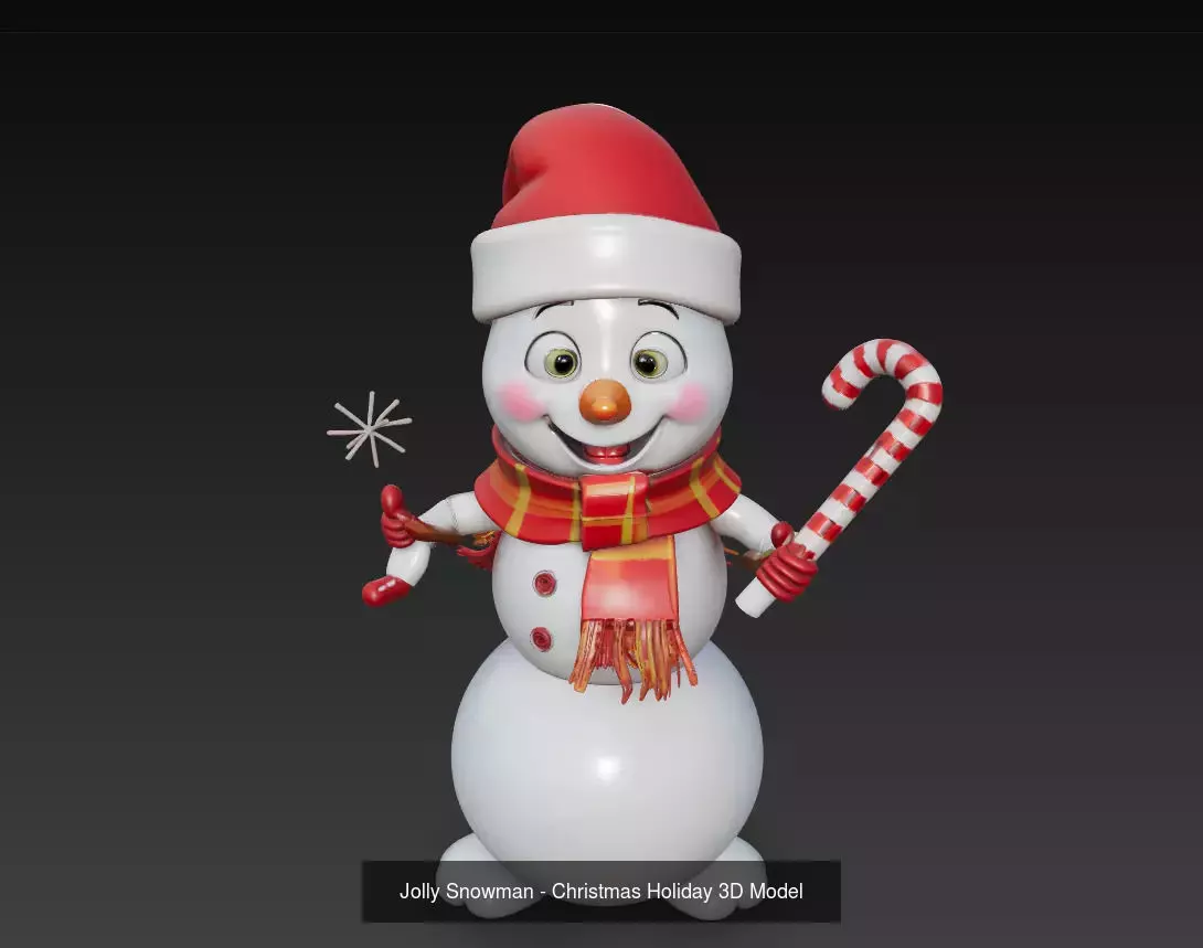 Christmas Snowman Collection - Holiday 3D Models Bundle _3