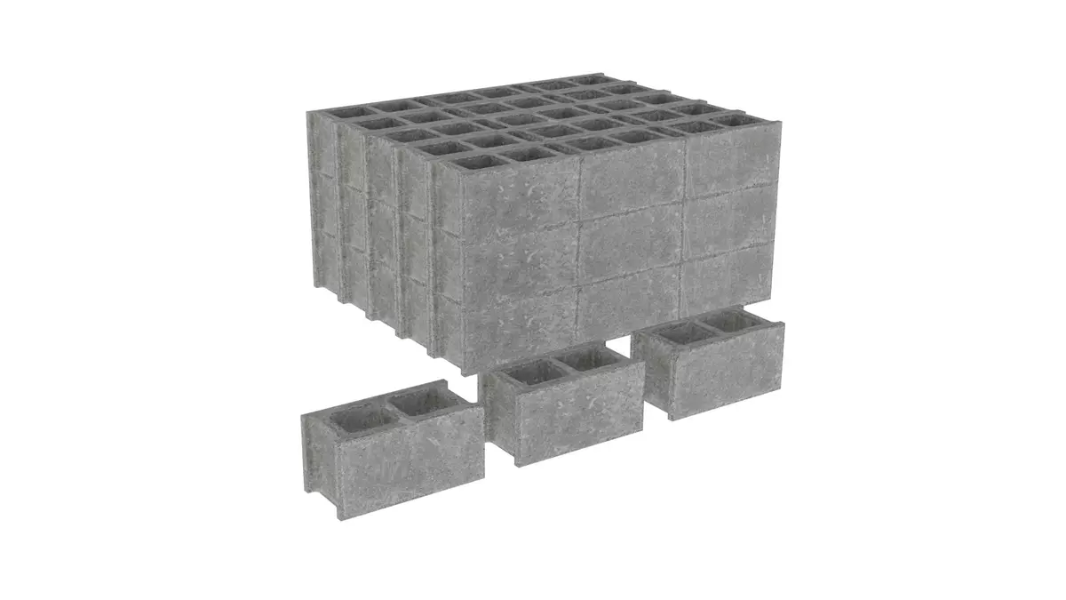 Cinder Breeze Block Free low-poly 3D model_2