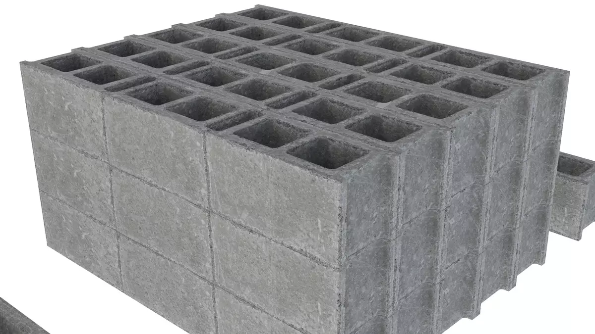 Cinder Breeze Block Free low-poly 3D model_3
