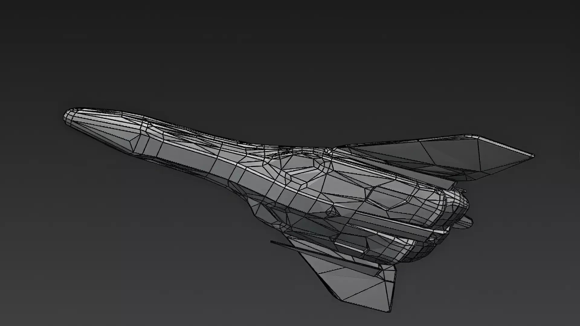 Futuristic Blue Sci Fi Fighter Jet 3D Model PBR Low-poly 3D model_12