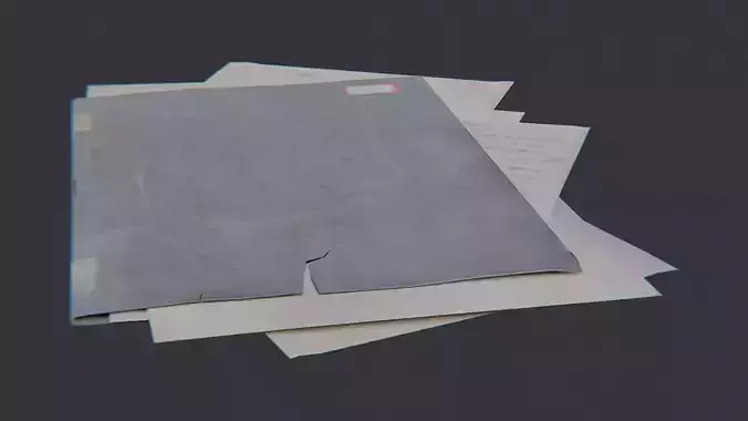 Office folder with papers on desk