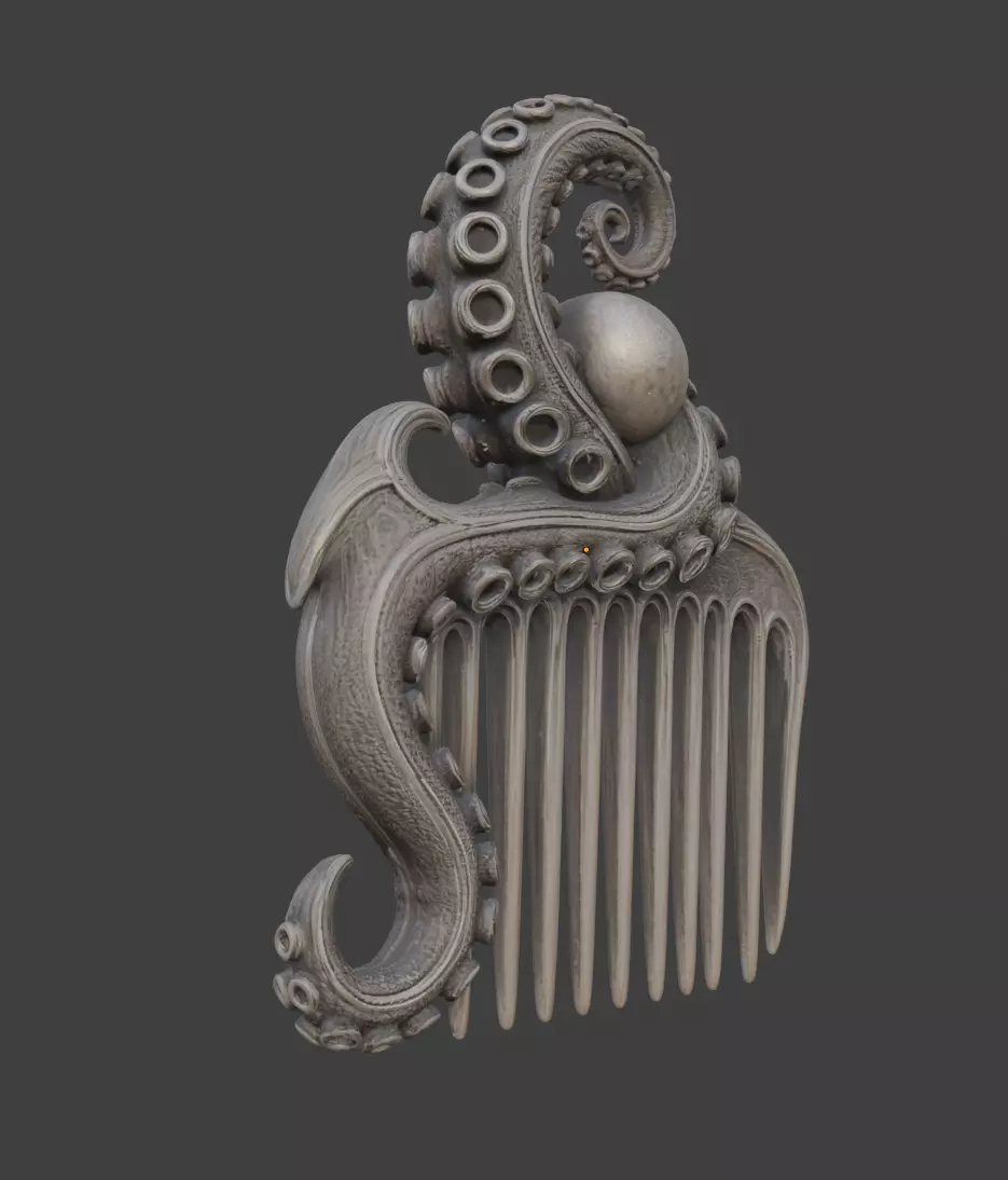 Kraken comb 3D print model_0