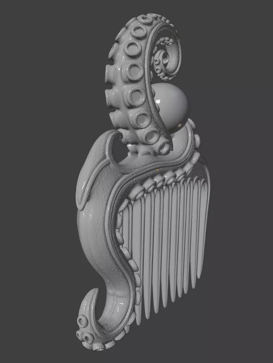 Kraken comb 3D print model_4