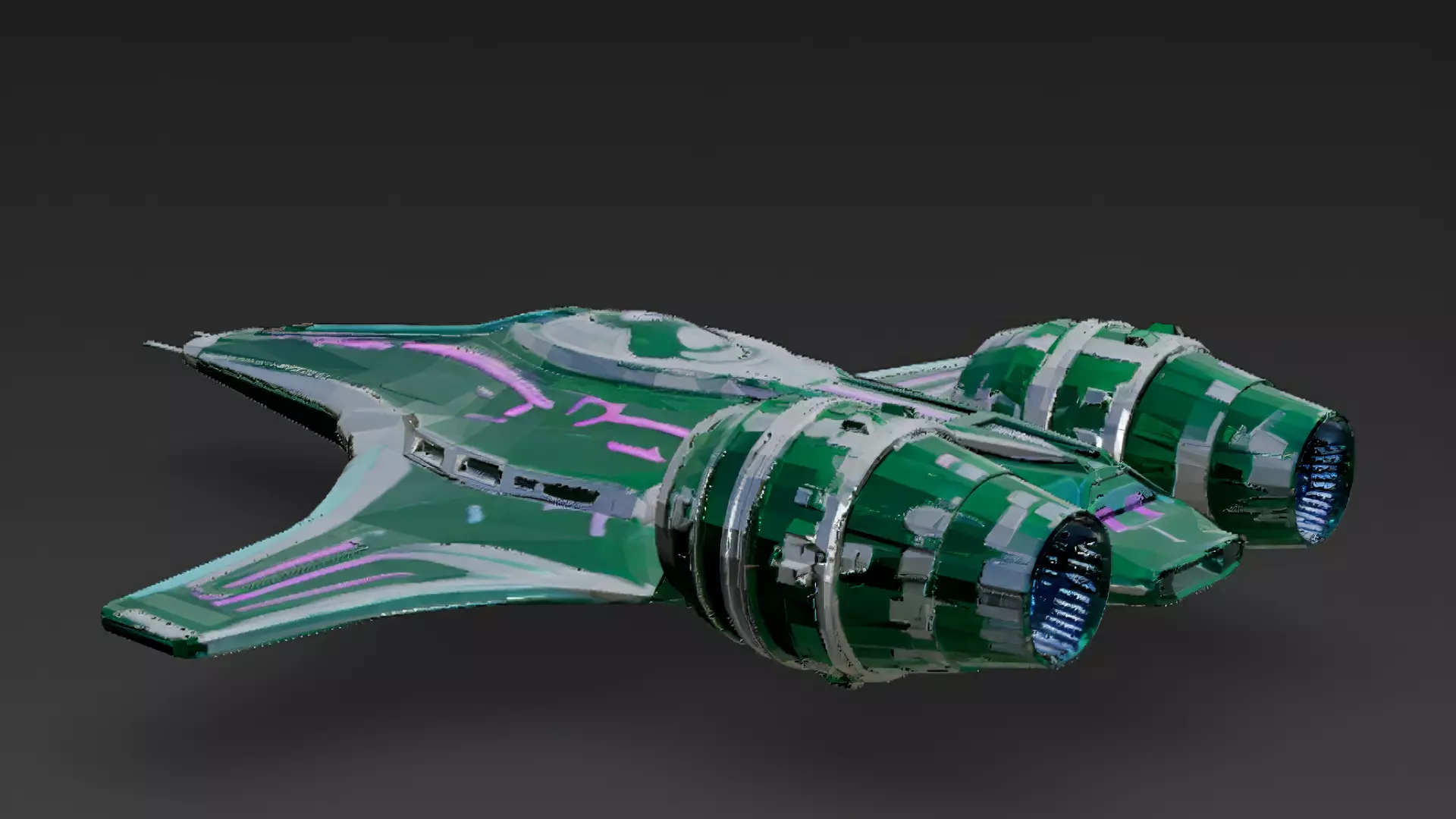 Futuristic Sci Fi Fighter Jets Pack 3D Models PBR Low-poly 3D model_46