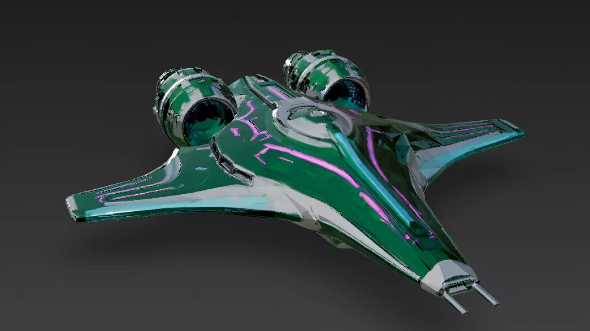 Futuristic Sci Fi Fighter Jets Pack 3D Models PBR Low-poly 3D model_44