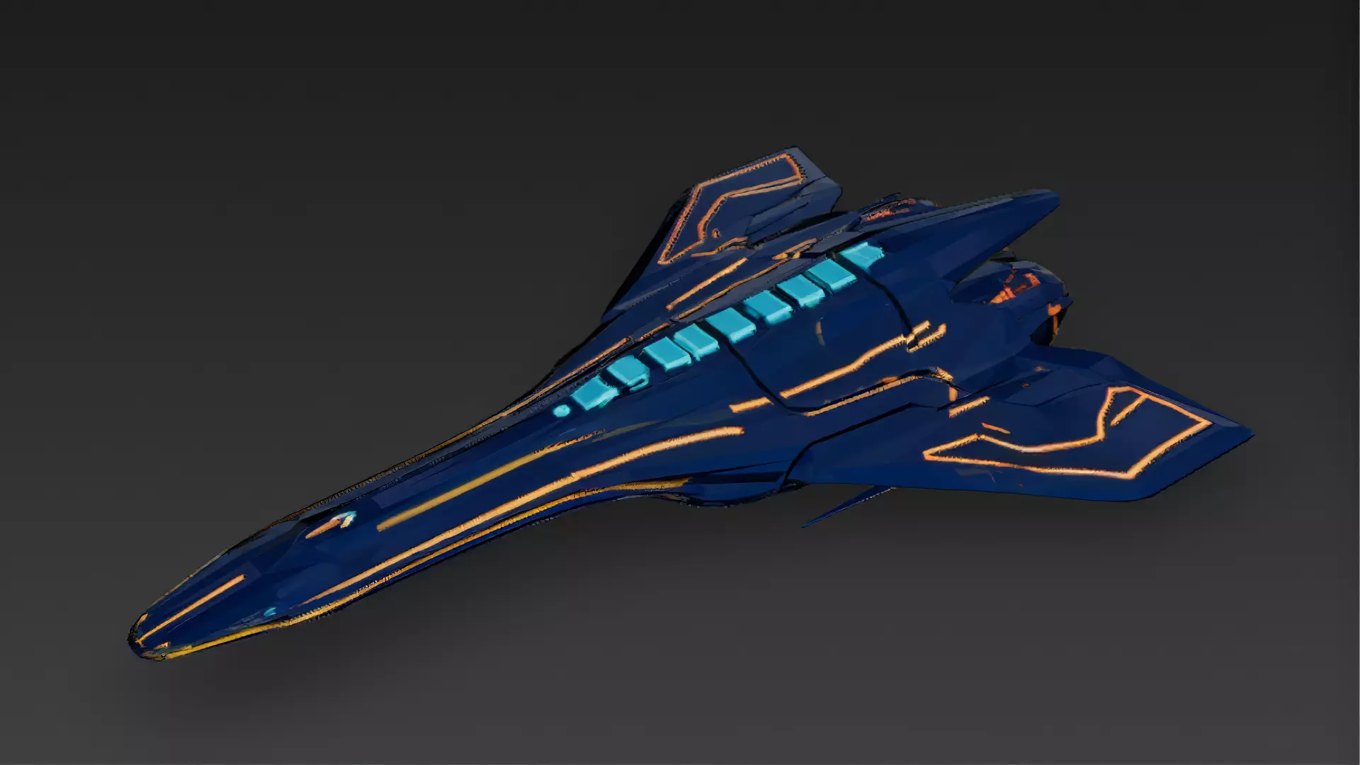 Futuristic Sci Fi Fighter Jets Pack 3D Models PBR Low-poly 3D model_29