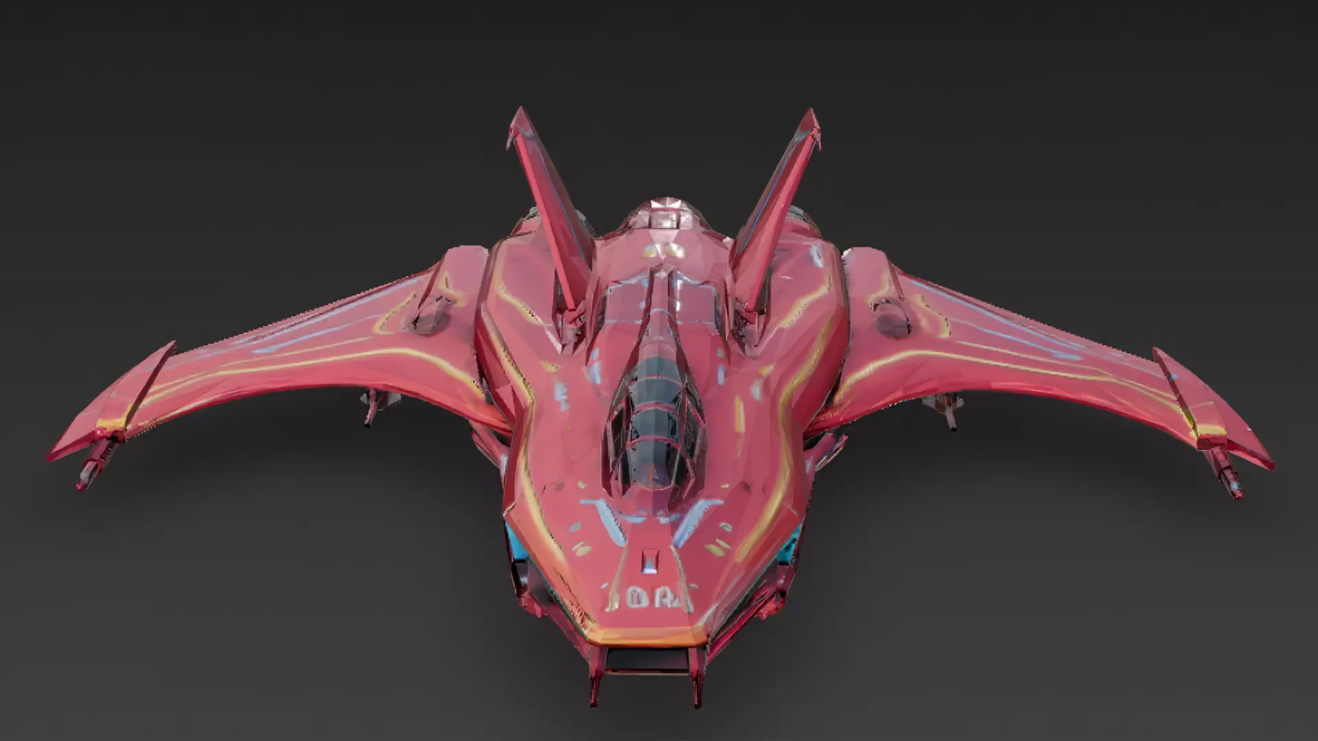 Futuristic Sci Fi Fighter Jets Pack 3D Models PBR Low-poly 3D model_22
