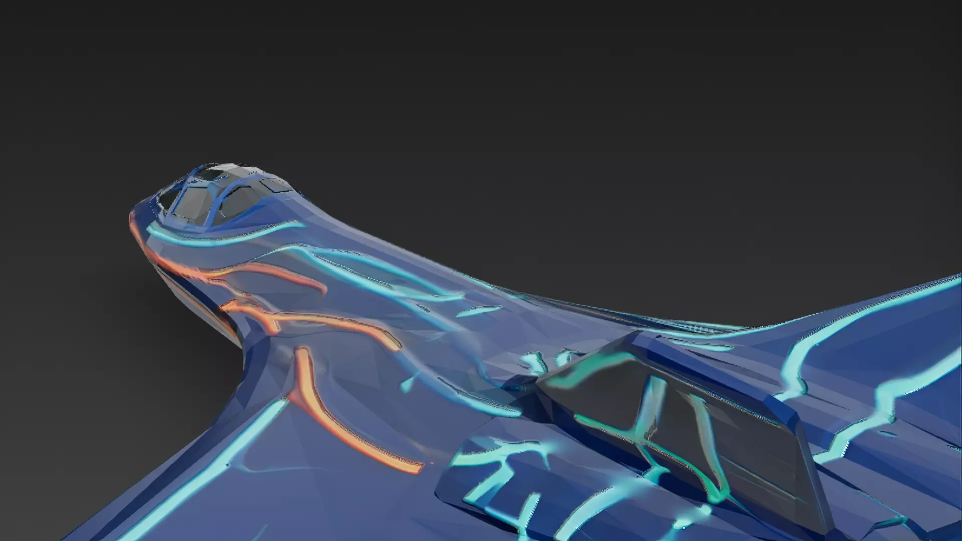 Futuristic Sci Fi Fighter Jets Pack 3D Models PBR Low-poly 3D model_61