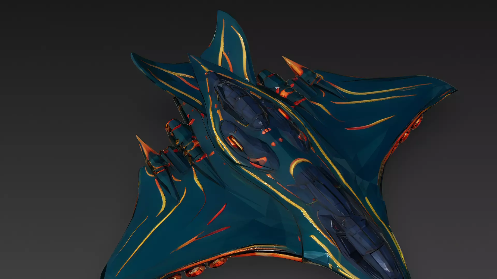 Futuristic Sci Fi Fighter Jets Pack 3D Models PBR Low-poly 3D model_6