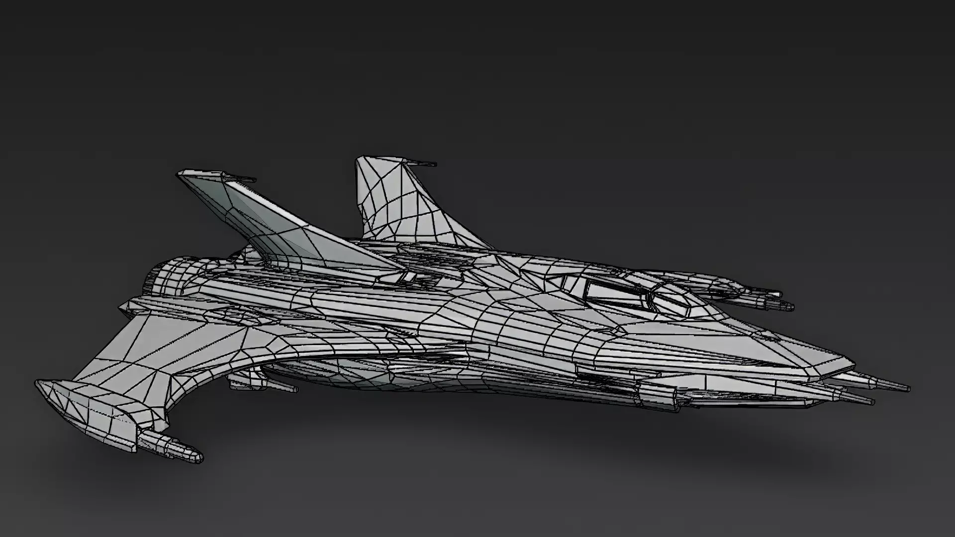 Futuristic Sci Fi Fighter Jets Pack 3D Models PBR Low-poly 3D model_27