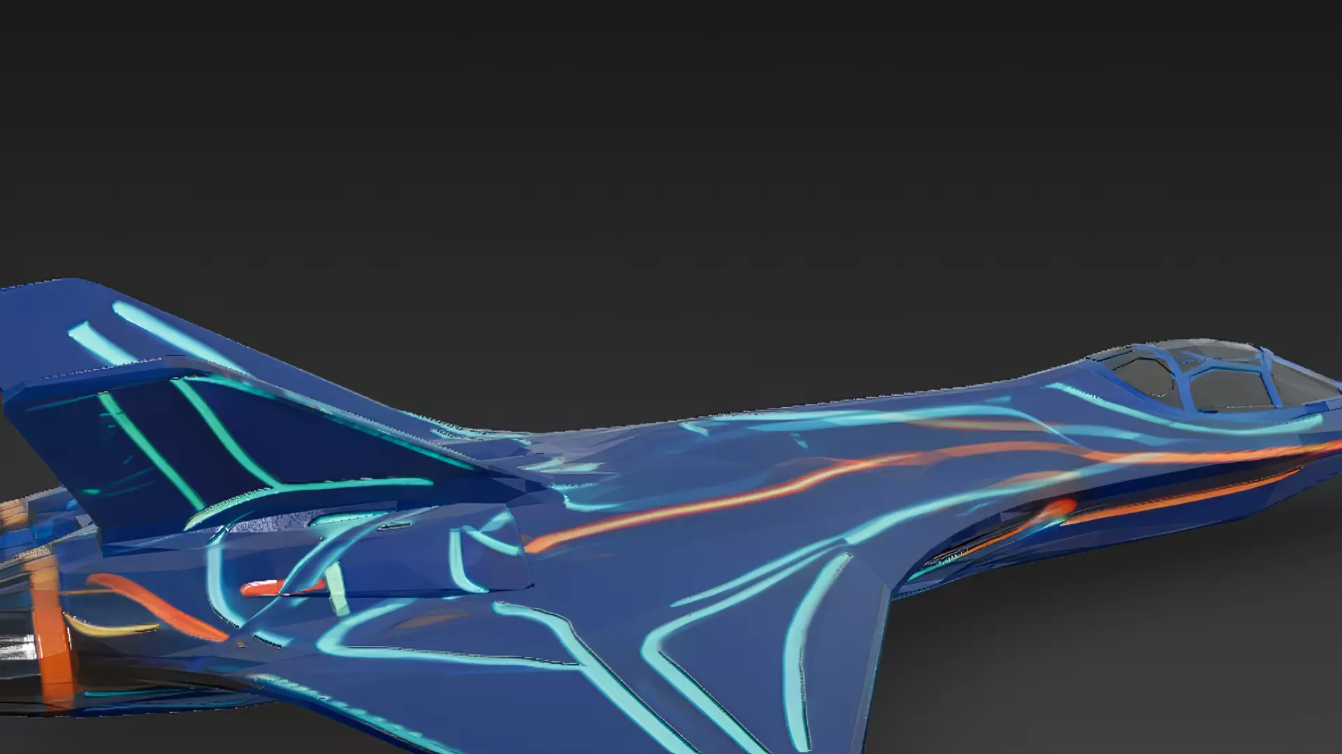 Futuristic Sci Fi Fighter Jets Pack 3D Models PBR Low-poly 3D model_63